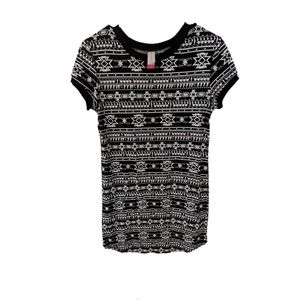 NOBO Black & White Aztec Print T-Shirt Dress